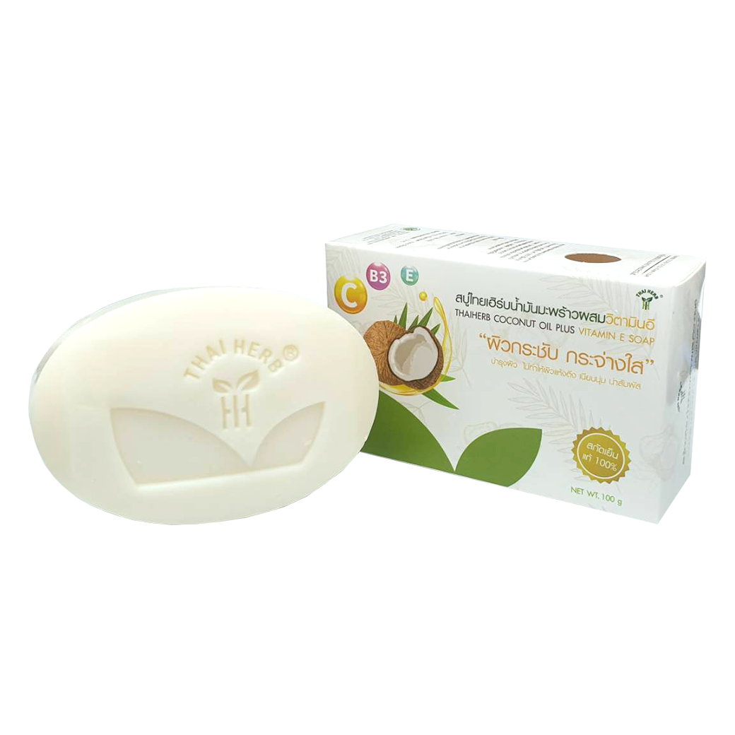 vit e soap สบู่ไทยเฮิร์บน้ำมันมะพร้าวผสมวิตามินอี - Image 1
